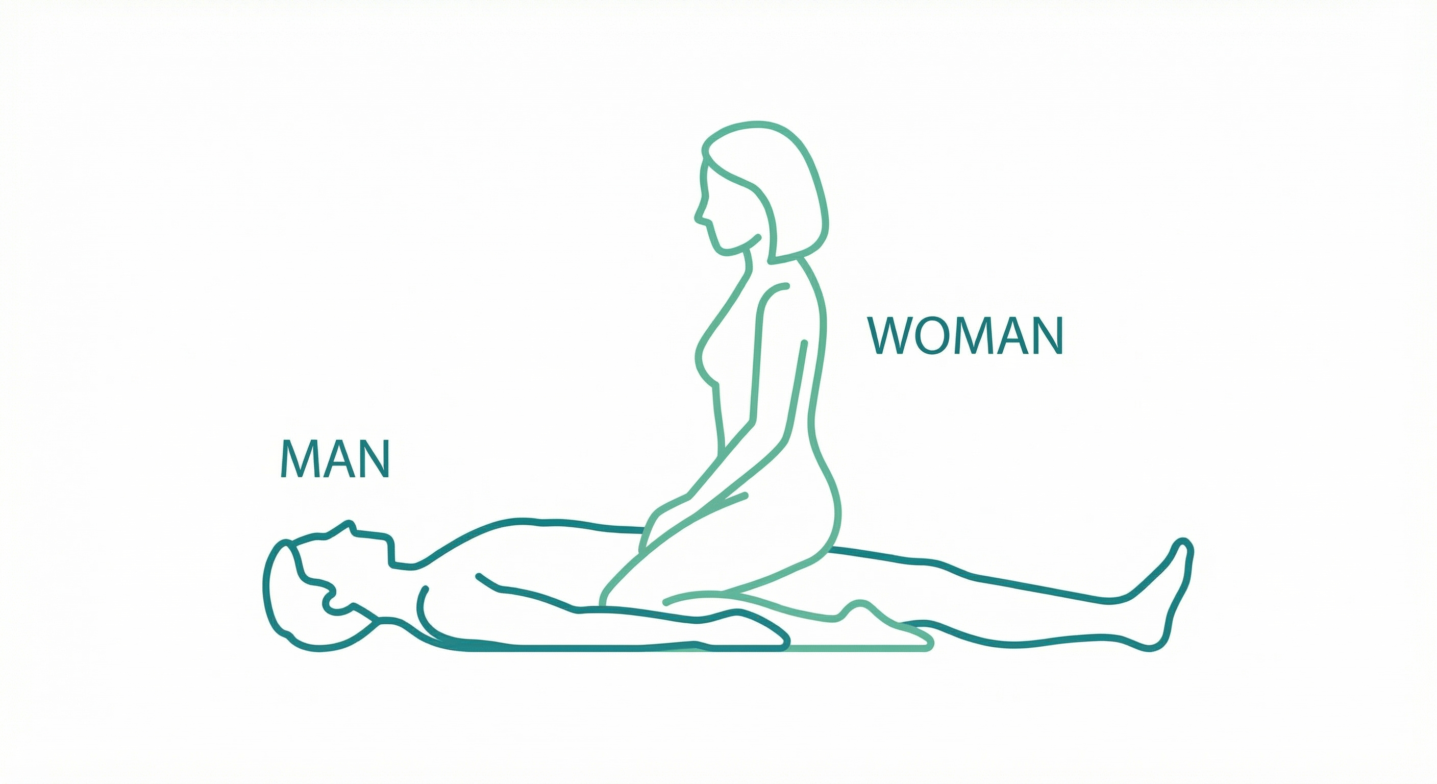 Woman on top position illustration